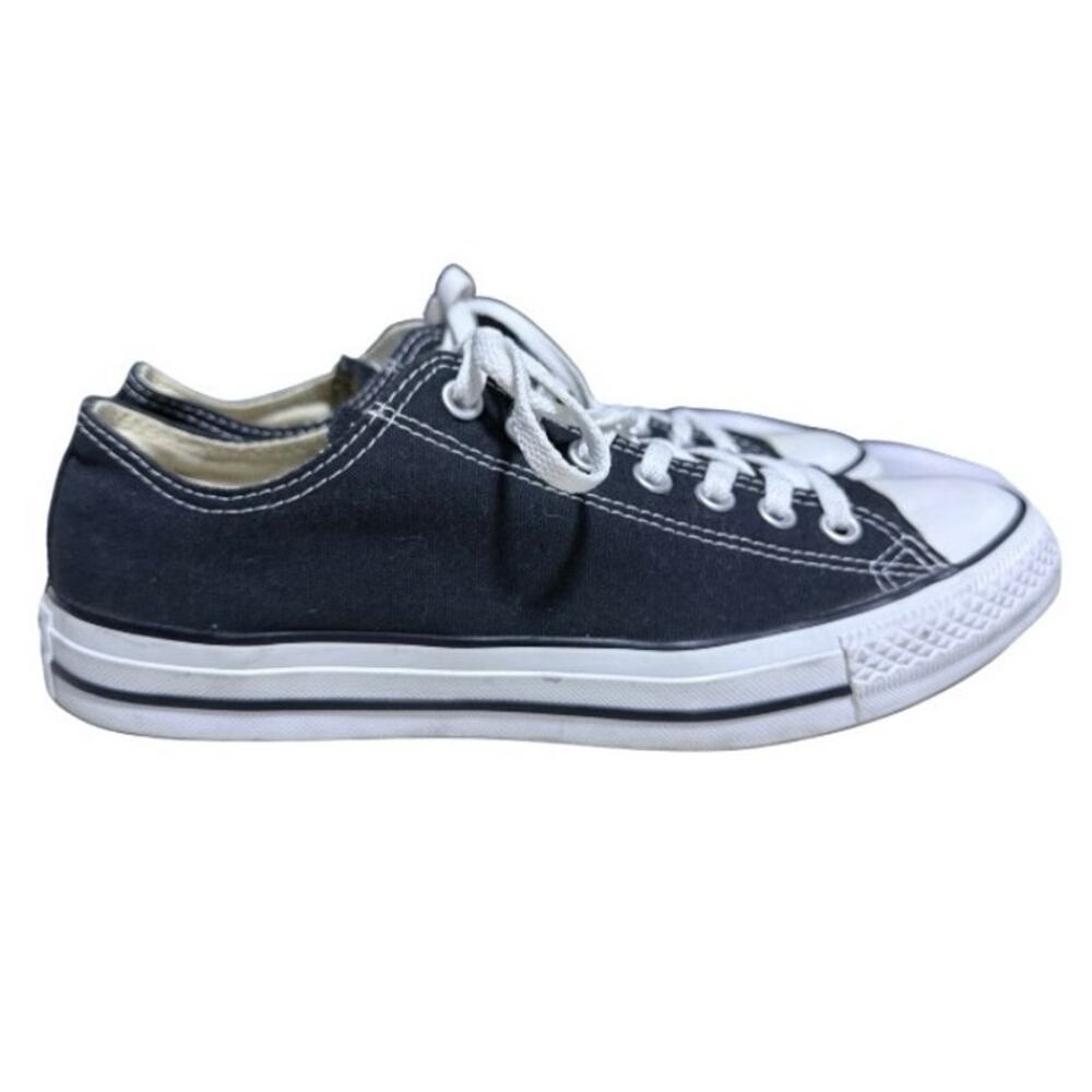 Converse Low Top Sneakers Lace Up Mens Size 9 Black - Picture 4 of 10